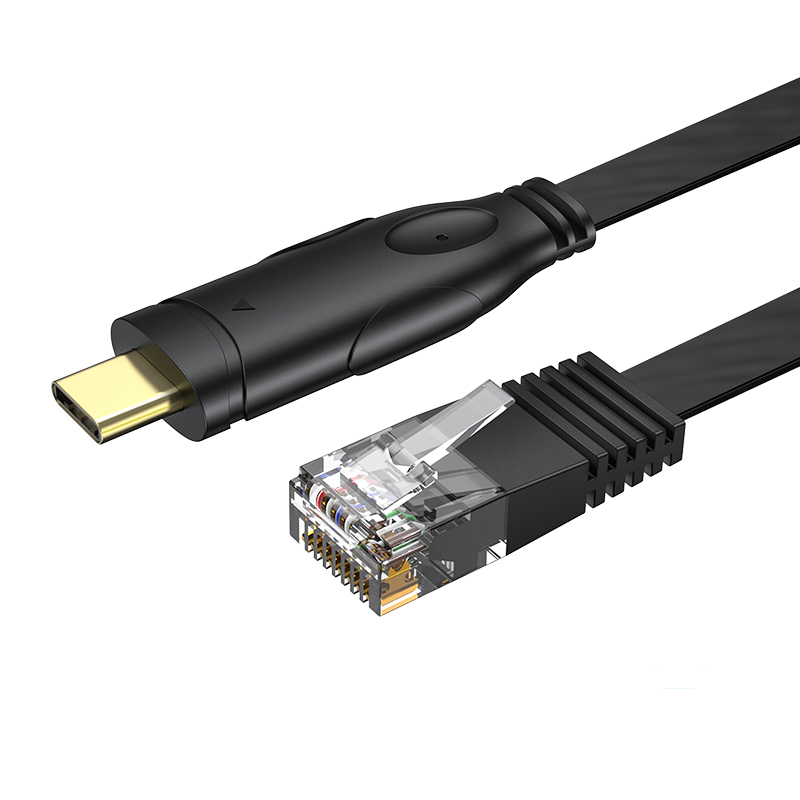 【易控王】Type-C轉RJ45 Console控制線 IDC機房/路由器/交換機 ESD靜電保護 2入組(30-761-01X2)