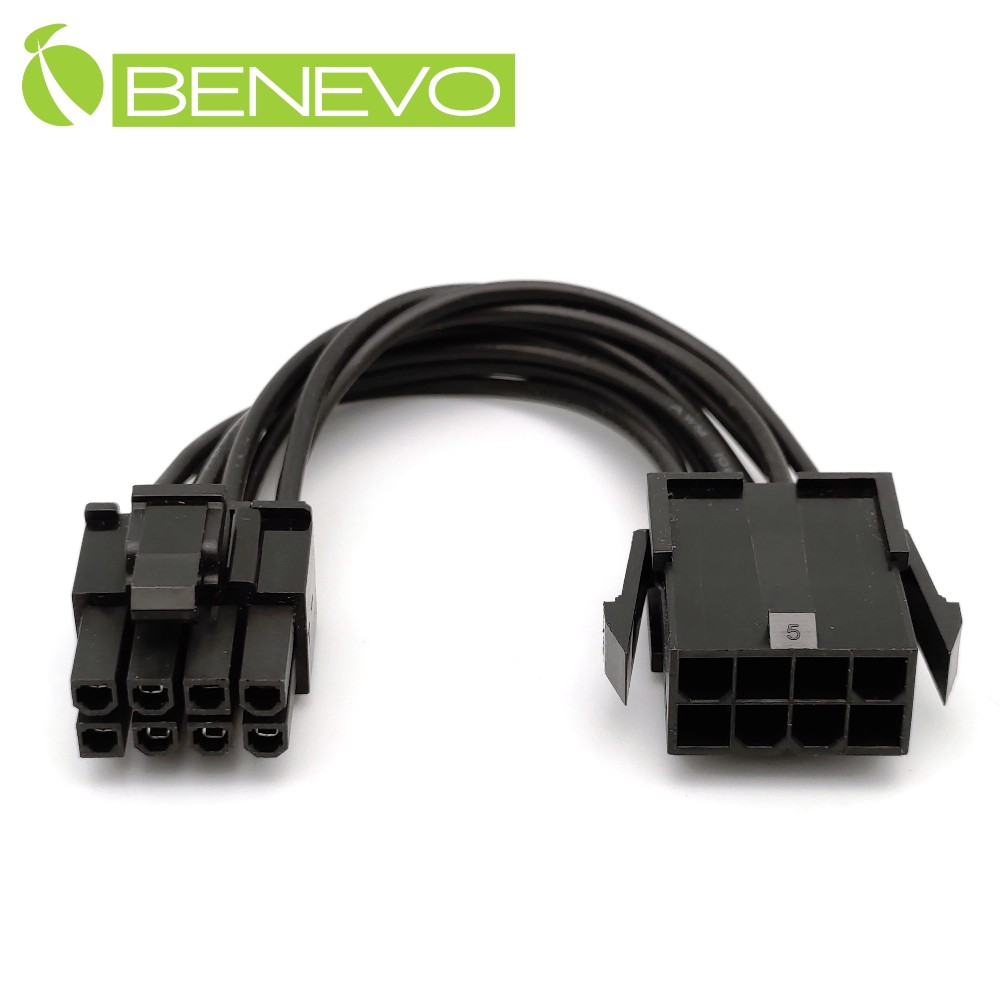 BENEVO CPU 8PIN電源轉接PCI-E顯示卡8PIN(6PIN+2PIN)電源供電線(鍍錫純銅)