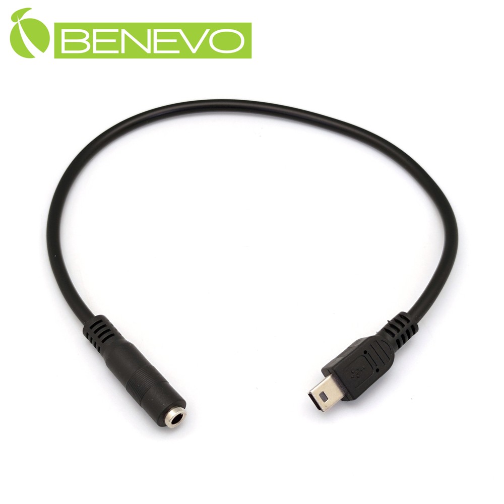 BENEVO Mini USB公轉3.5mm母 手機耳機轉接短線 (BAU3.5FMBMC)