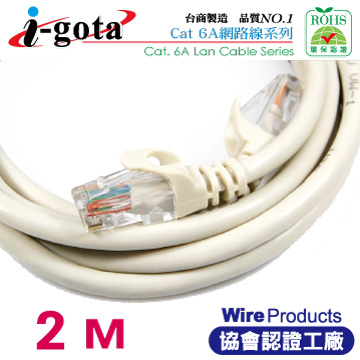 i-gota CAT6A超高速網路傳輸線 2M(RJ-MW6A-002)