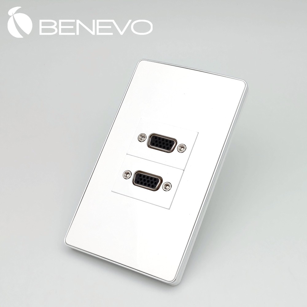 BENEVO嵌入面板型 2埠VGA視訊插座