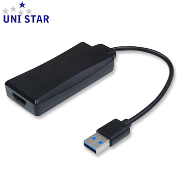 UNI STAR USB3.0轉HDMI+音效 黑