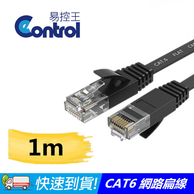 【易控王】1米 CAT6 扁平網路線 RJ45網路線 2入組(30-600)