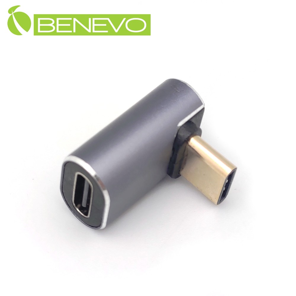 BENEVO側彎型 USB4 Type-C 40Gbps 公對母轉接頭 (BUSB4CMFV)