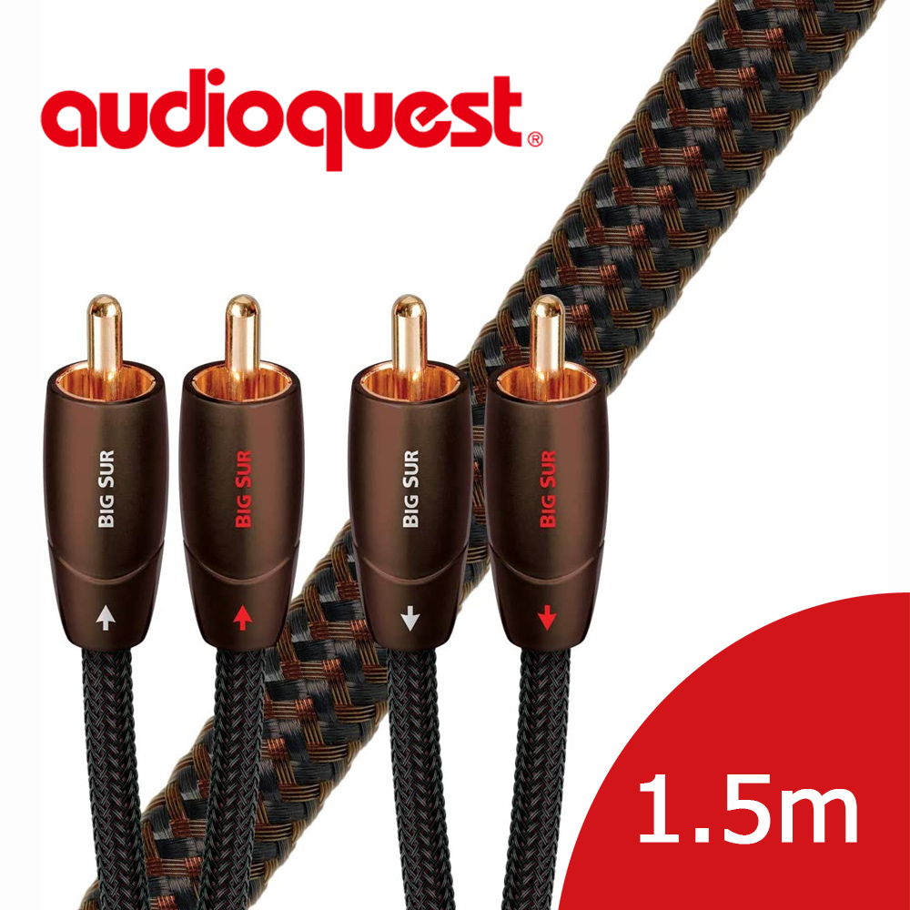 美國線聖 Audioquest BIG SUR (RCA-RCA) 音源訊號線 1.5m
