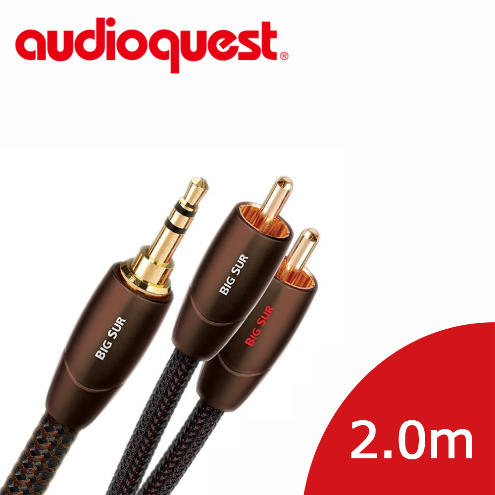 美國線聖 Audioquest BIG SUR (3.5mm-RCA) 音源訊號線 2.0m