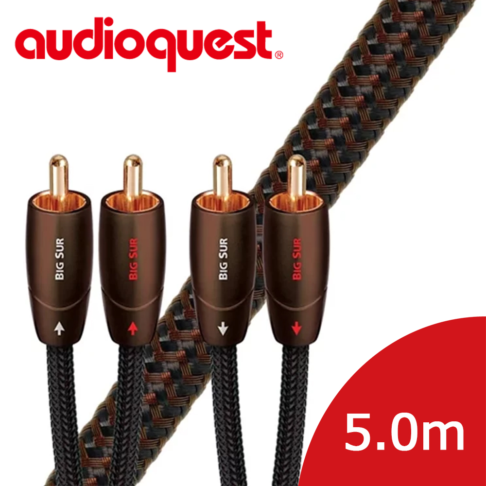 美國線聖 Audioquest BIG SUR (RCA-RCA) 音源訊號線 5.0m