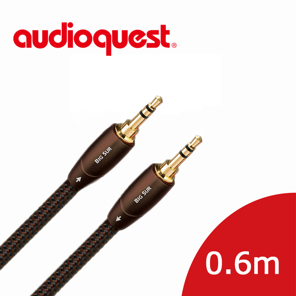 美國線聖 Audioquest BIG SUR 3.5mm-3.5mm 音源訊號線(0.6m)