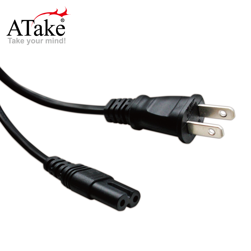 ATake - 8字頭筆記型電腦電源線 (1米) SCB-2P8S01 (2入組)