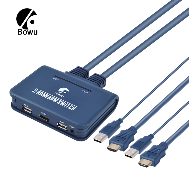 BOWU 2埠HDMI 4K2K KVM電腦切換器(HR021)