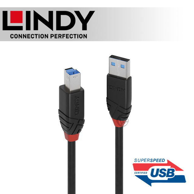LINDY 林帝 主動式 USB3.0 TypeA/公 to B/公 延長線 10m (43227)