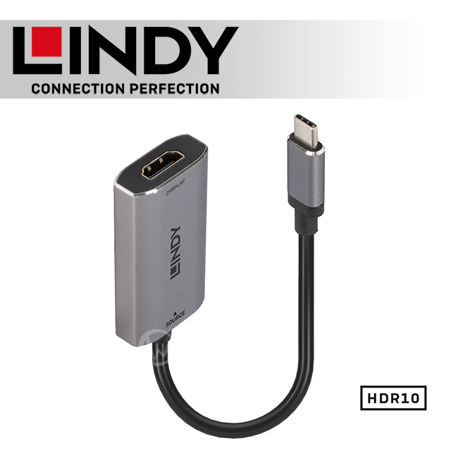 LINDY 林帝 主動式 USB3.1 Type-C to HDMI2.1 8K HDR 轉接器 (43327)