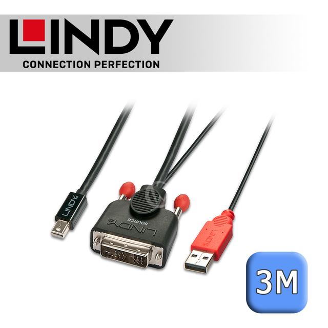 LINDY 林帝 主動式 DVI-D TO mini DisplayPort 轉接線 3M (41998)