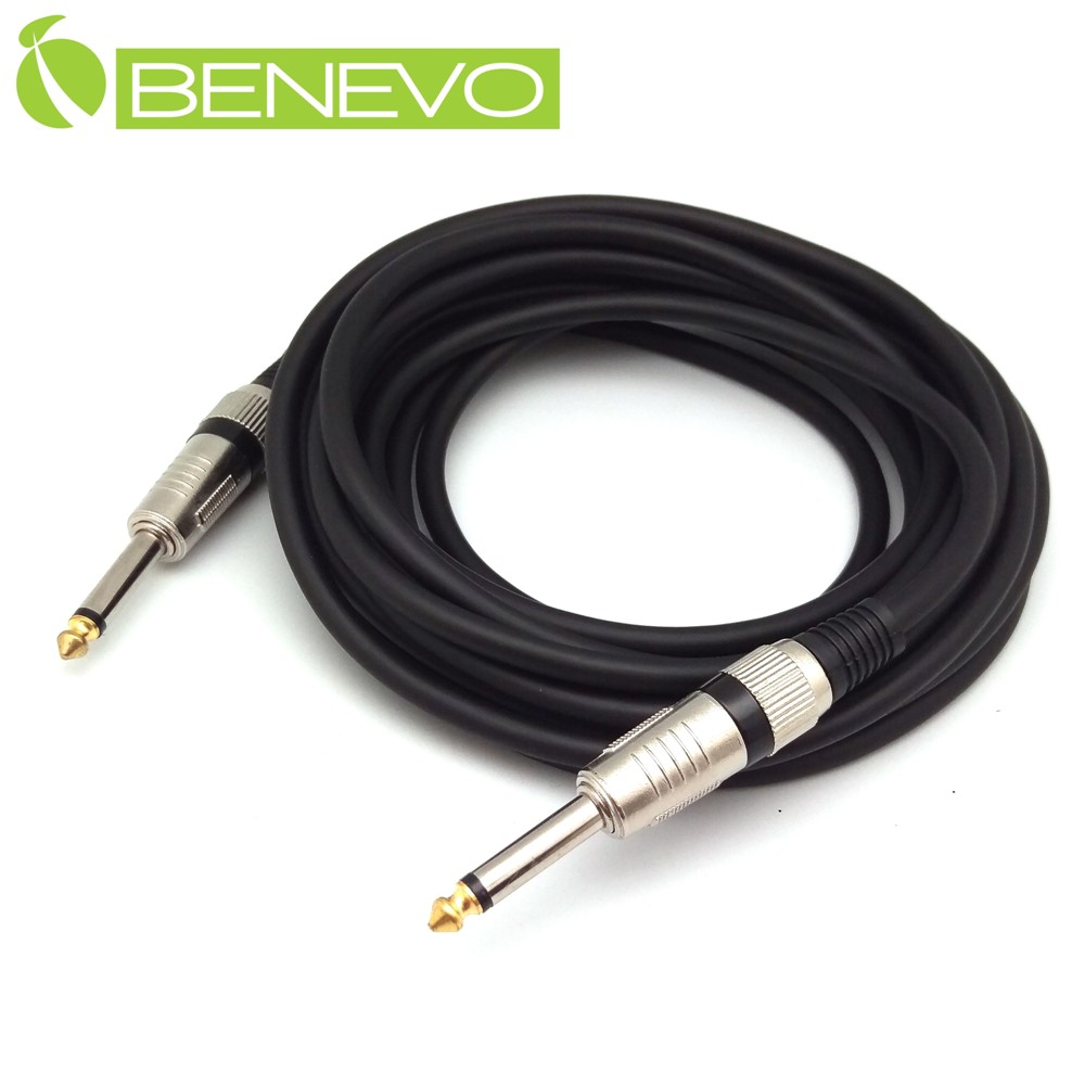 BENEVO 5M TS型式6.3mm公對公單聲道/非平衡聲音連接線