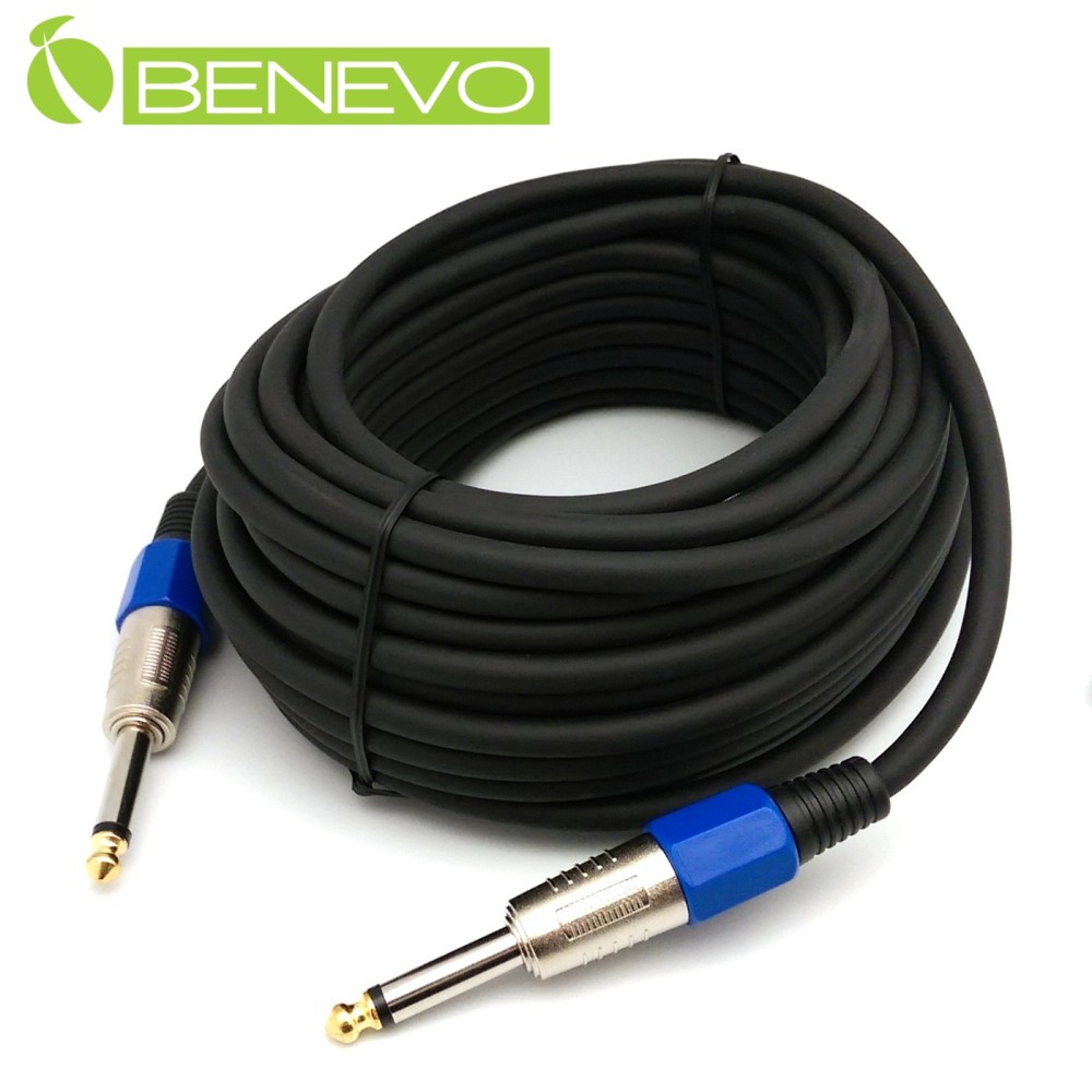 BENEVO 15M TS型式6.3mm公對公單聲道/非平衡聲音連接線