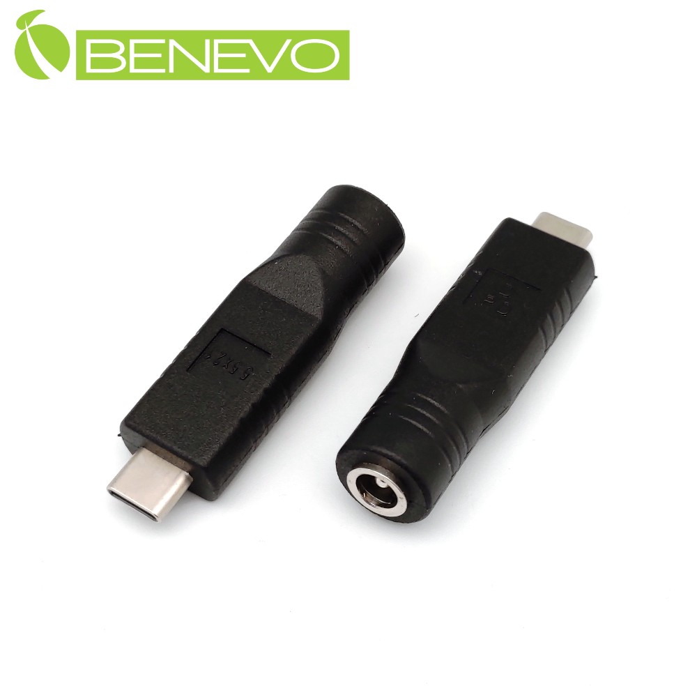 BENEVO USB TYPE-C公頭轉 DC電源母座(5.5mmx2.1mm )轉接頭