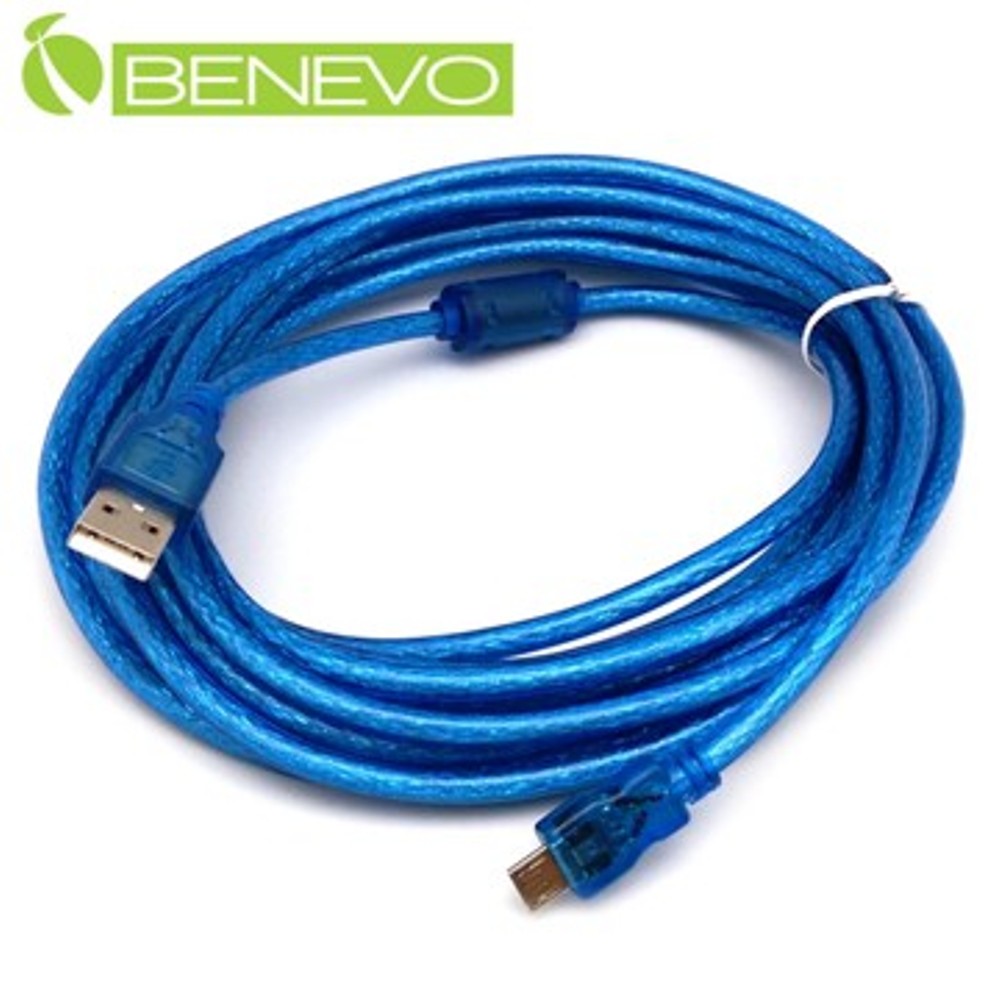 BENEVO 5M USB2.0 A公-Micro USB公 高速傳輸連接線