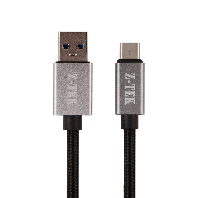 USB3.1 A/M To Type C/M 鋁殼編織快充線-灰黑色 L:1M