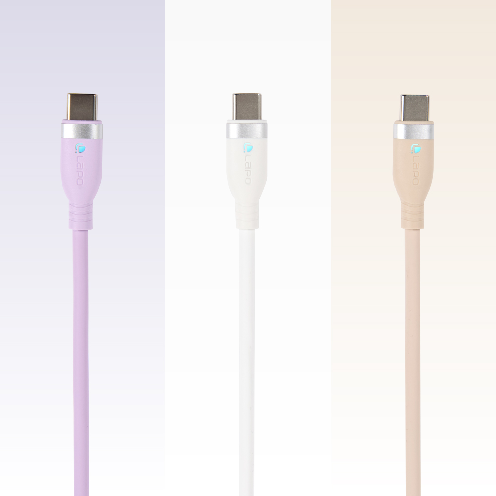 LaPO USB-C 液態矽膠微光快充傳輸線PD/QC 100W 150cm