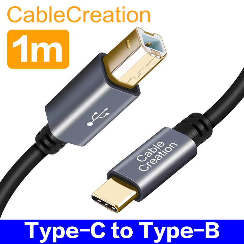 CableCreation Type-c 印表機線 -灰色 USB-C to Type-B(CC1179)