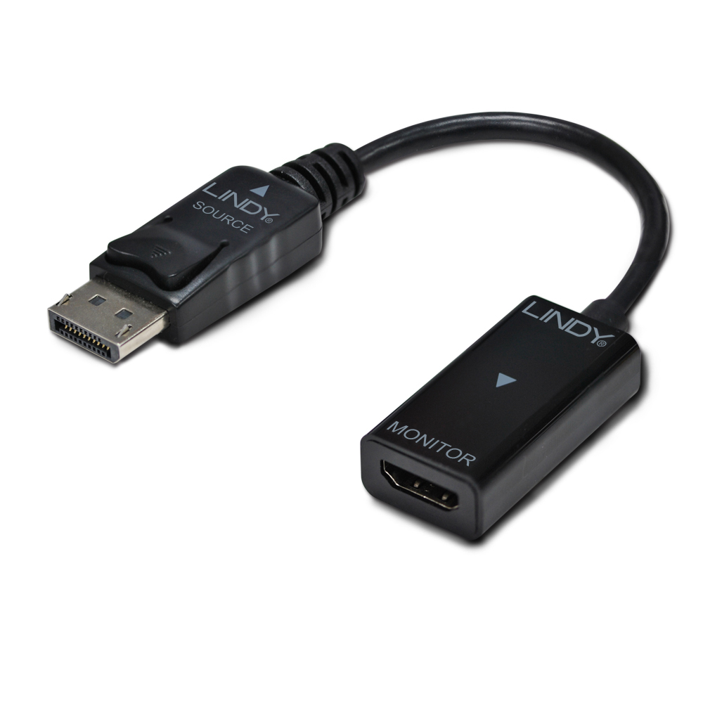 LINDY 林帝 DisplayPort公 轉 4K HDMI母 主動式轉接器 (41728)