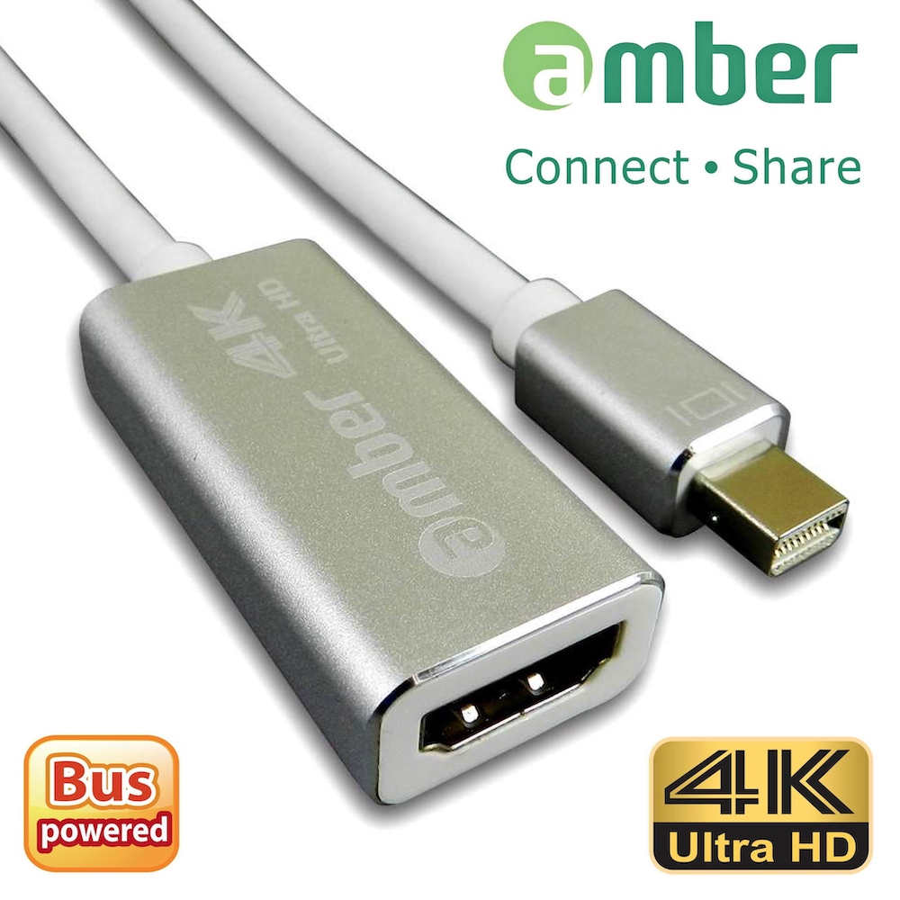 amber Adapter mini DisplayPort to HDMI（Thunderbolt to HDMI,mini DP to HDMI)）