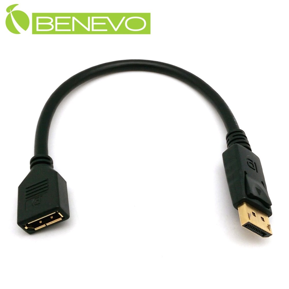 BENEVO 30cm Displayport 1.2版高畫質延長線
