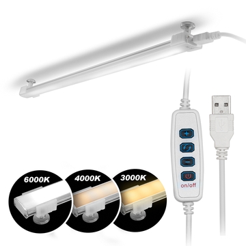 【2入組】USB帶線遙控器 LED磁吸式可調光扁平燈管(LI-08)