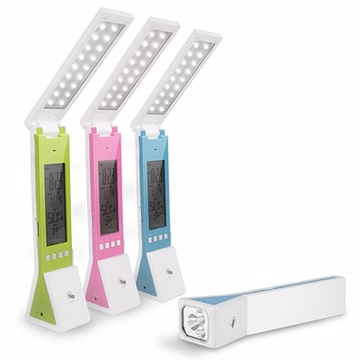 USB LED 便攜型充電折疊檯燈(附手電筒)