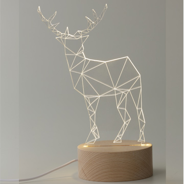 北歐3D立體 USB LED創意小夜燈-麋鹿