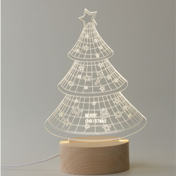 北歐3D立體 USB LED創意小夜燈-聖誕樹