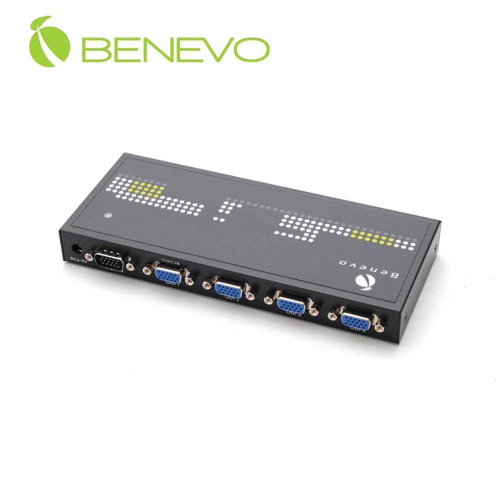 BENEVO UltraVideo BVS144 4埠超高頻VGA螢幕分配器(450MHz)