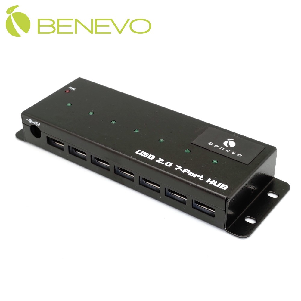 BENEVO UltraUSB 工業級 7埠USB2.0集線器(附3.5A變壓器)