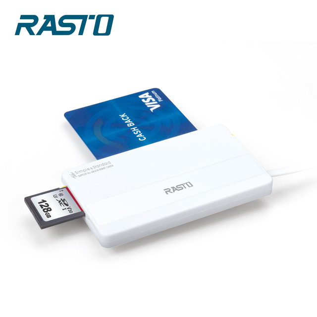 RASTO RT4 超薄型晶片ATM+記憶卡複合讀卡機