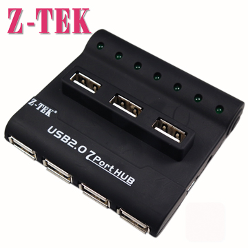 USB 2.0 7Port HUB集線器(帶電源for Universal 100-240v)(ZE341)