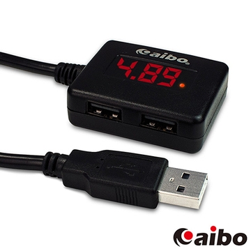 aibo PMT044 USB數位電表4埠充電器