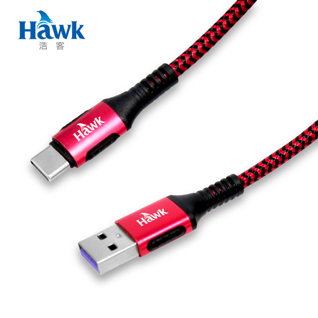 Hawk 加長版Type-C充電傳輸線3M (紅)