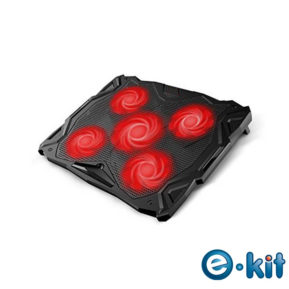 逸奇e-Kit 11cm紅光五風扇_酷涼筆電散熱墊 CKT-K11