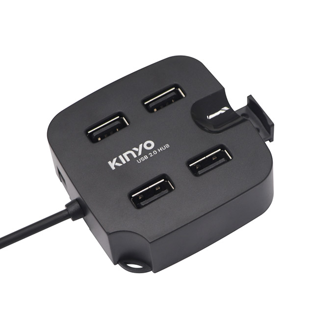 KINYO USB2.0x4集線器+手機支架HUB27