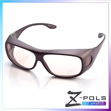 視鼎Z-POLS 包覆式加大抗藍光+抗UV(霧面茶)