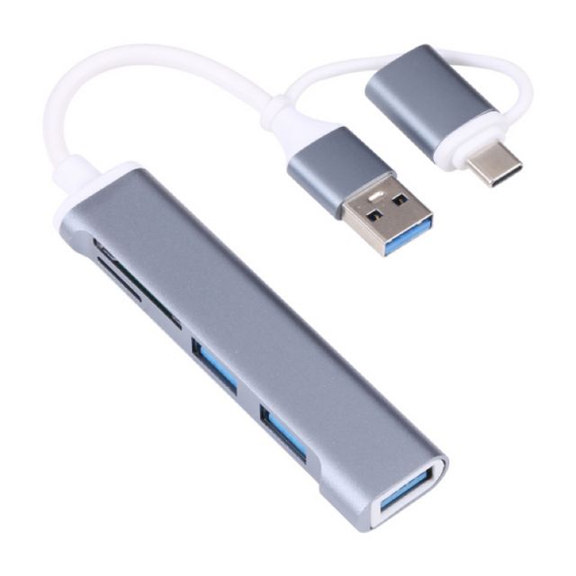 USB 3.0 五合一 HUB 讀卡機 3孔