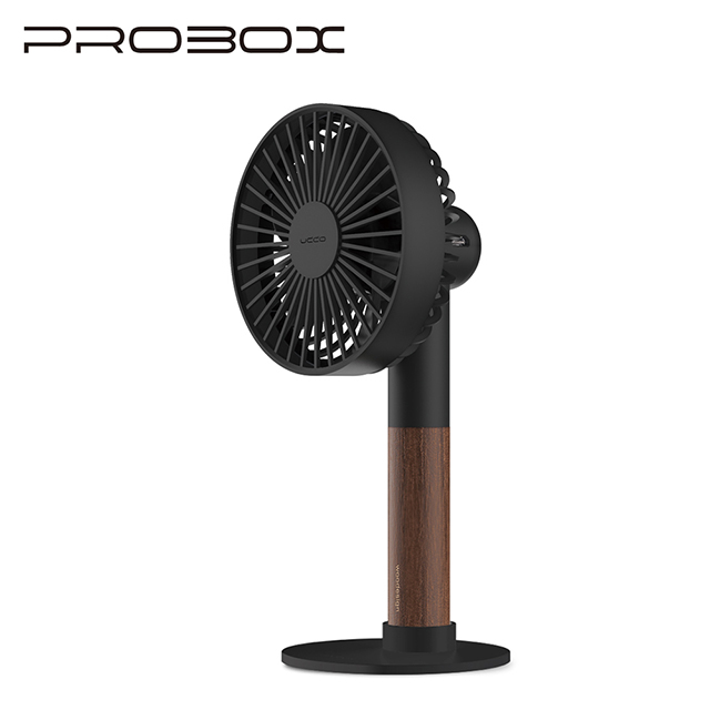 PROBOX UDDO 櫸木手持風扇 (附底座)-黑色