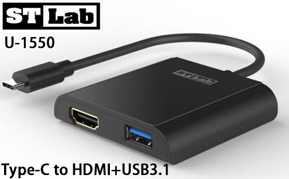 ST-Lab Type-C to USB3.0+HDMI 轉接器(U-1550)