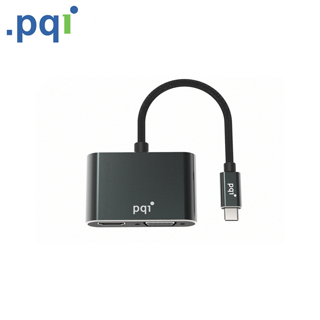 PQI USB-C to HDMI VGA Adapter 影音轉換器