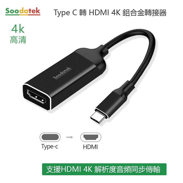 【Soodatek】TypeC TO HDMI Hub/SCDH-AL4KBL