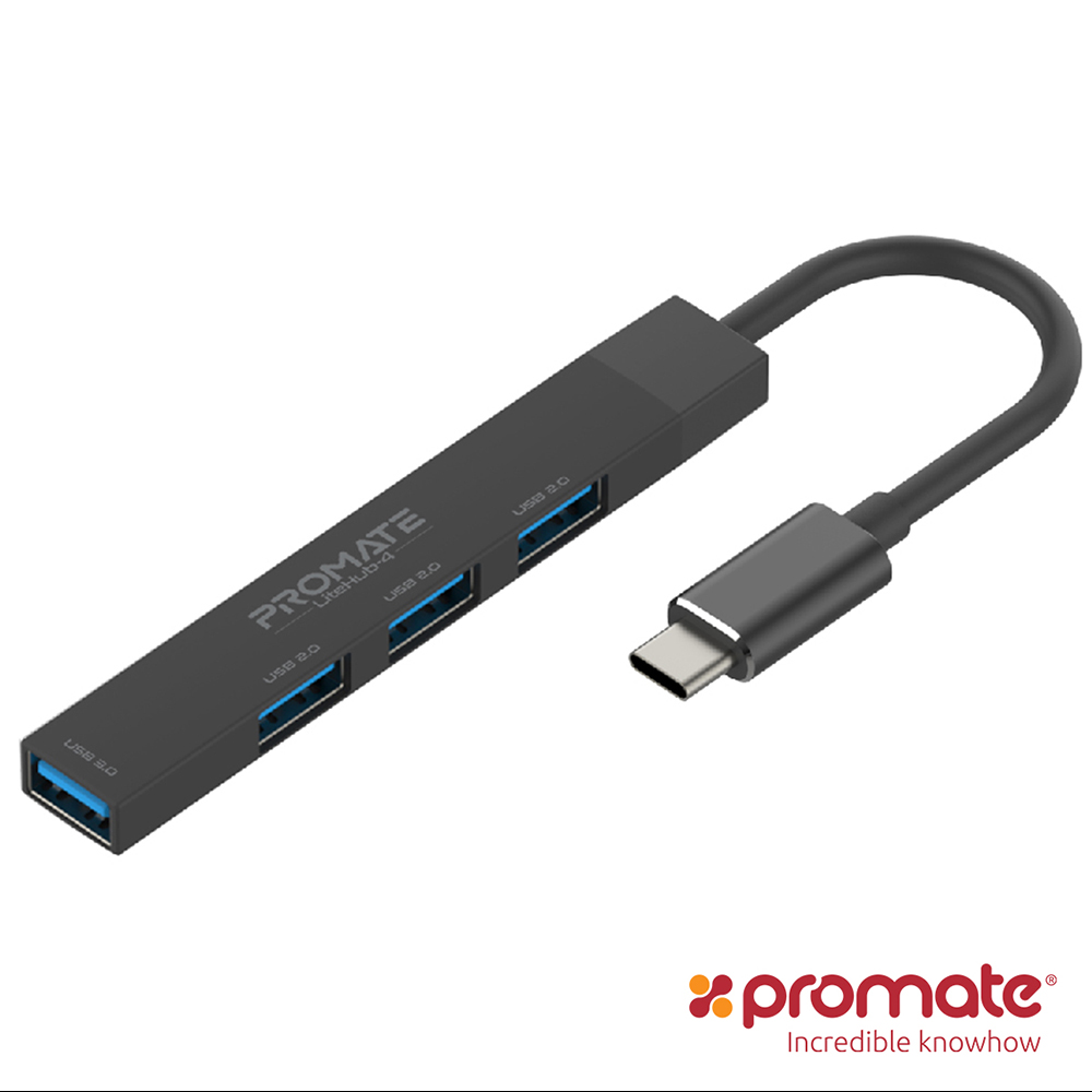 Promate USB 3.0 (4埠) Hub 高速集線器(LiteHub-4)