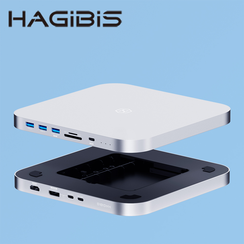 HAGiBiS鋁合金Type-C擴充器+硬碟盒MC25ProHD