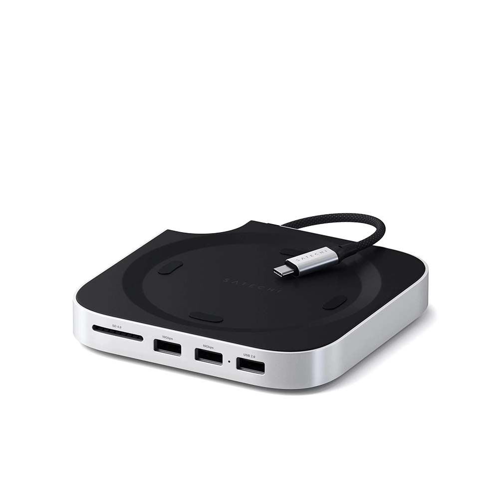 Satechi Mac Mini M4 Studio & Hub 擴充埠 - 銀色 ST-GNMMES