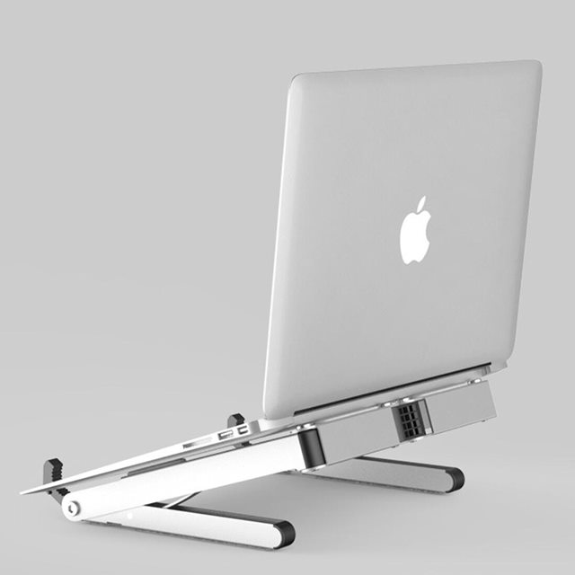 【晨品】筆記型電腦（MacBook）多用全鋁合金便攜式支架 銀色