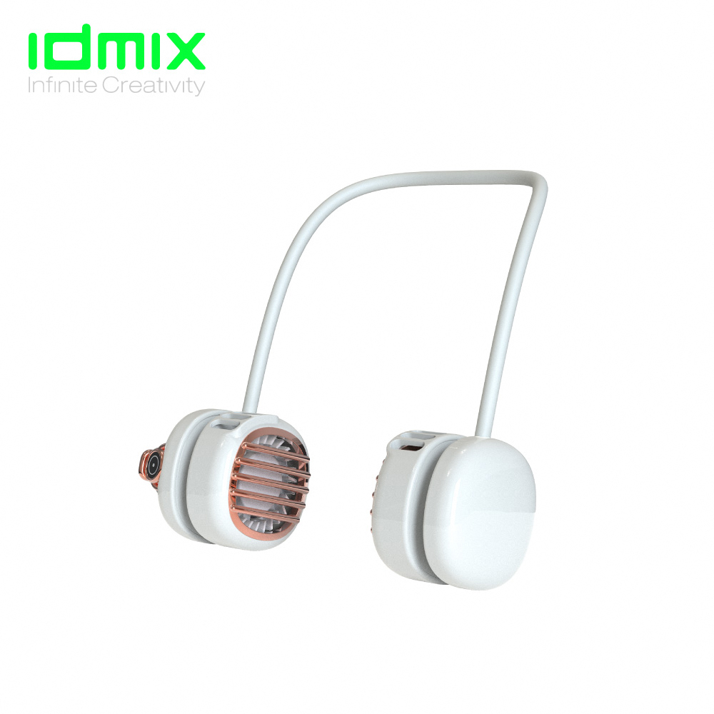 idmix 口袋掛脖USB小風扇Q40-F3-白